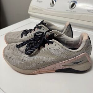 Reebok Women's Gray and Pink Training Sneakers